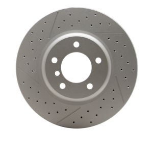 BMW 135IS Brake Rotor (1) - Front - R1 Concepts - Drilled & Slotted GeoSPEC Coated - 2013